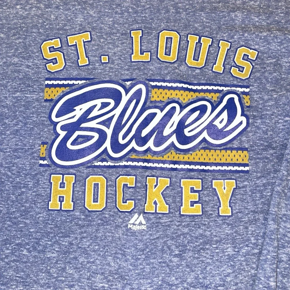Majestic St. Louis Blues Women's Scramble Sport Crew Sweatshirt 2XL